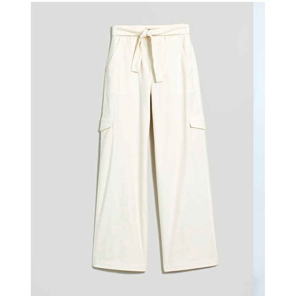 Women's Madewell Griff Superwide Leg Cargo Pants Vintage Canvas Size 26